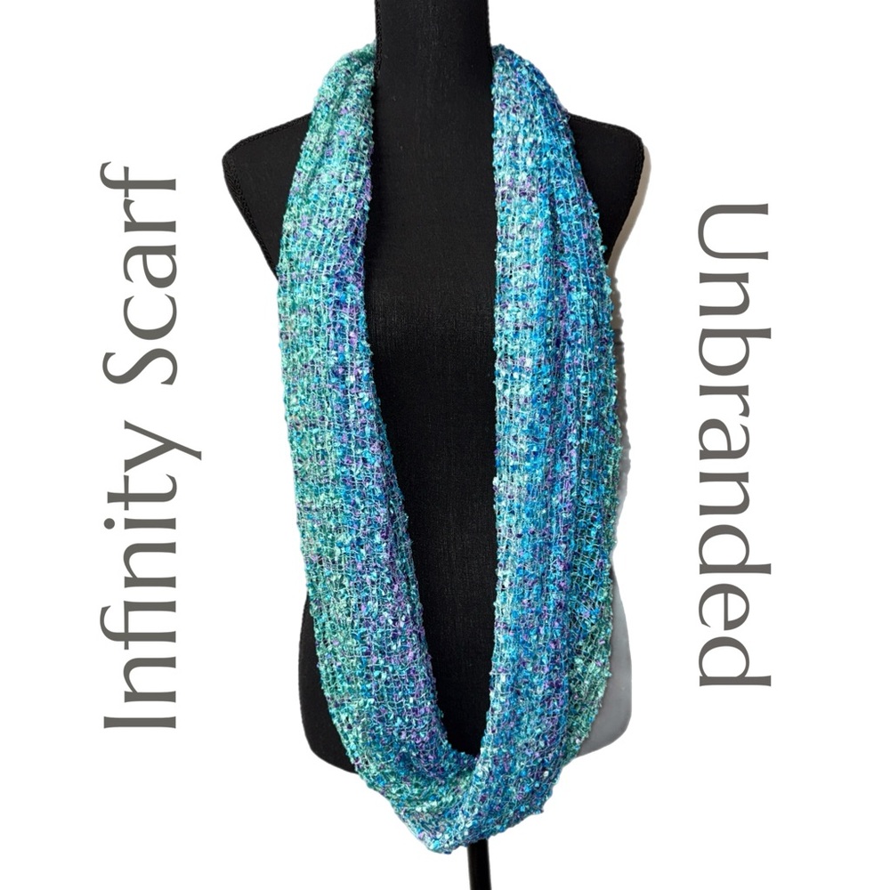 Multicolor Textured‎ Infinity Scarf - Soft Viscose Blend - Confetti Yarn Scarf